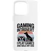 Dog Lover Gamer Introvert Retro Sunset Custodia per iPhone 15 Pro Max Gioco introverso Gioco E Cammino Il Mio Cane