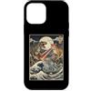 Cat vs. Monster Trex Gifts Custodia per iPhone 12 mini Kaiju Cat T-Rex giapponese Ukiyo-e Art