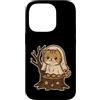 ghost cat stump stars cute Halloween pum Custodia per iPhone 14 Pro Gatto fantasma su moncone con stelle