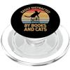 Easily Distracted by Books and Cats. Facilmente distratto da libri e gatti PopSockets PopGrip per MagSafe