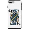 Fun Gift Designs Custodia per iPhone 7 Plus/8 Plus Carte da gioco con scheletro della morte del mietitore e asso di picche