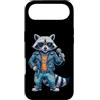 Funny 80s Vintage Punk Rock Music Concer Custodia per iPhone Air Raccoon Animal Rockstar Rock Singer Regalo per Uomini Donne Bambini