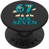 Cursed Italian Brainrot Gamer Secret Tee 67 Six Seven 6-7 - Divertente meme di gioco gergale italiano Brainrot PopSockets PopGrip Adesivo