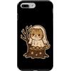 ghost cat stump stars cute Halloween pum Custodia per iPhone 7 Plus/8 Plus Gatto fantasma su moncone con stelle