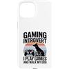 Dog Lover Gamer Introvert Retro Sunset Custodia per iPhone 15 Gioco introverso Gioco E Cammino Il Mio Cane