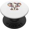 Little Jumbo Art Adorabile disegno acquerello elefante vitello PopSockets PopGrip Adesivo