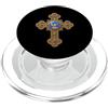 Stemma cristiano della Repubblica Democr Croce cristiana cattolica della Repubblica Democratica del PopSockets PopGrip per MagSafe