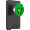 BY CRADOX CREATIVE CARTOON JAZZ CAT VERDE RETRO GROOVY PopSockets PopWallet per MagSafe