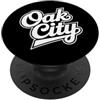 Oak City Raleigh North Carolina Designs Oak City Raleigh NC Retro Groovy North Carolina Vintage PopSockets PopGrip Adesivo