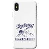 skydiving fall jump fly tandem parachute Custodia per iPhone X/XS Il salto con il paracadute mi rende alto