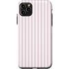 Pastel Classic Trends Vertical Stripes Custodia per iPhone 11 Pro Max Motivo geometrico a righe rosa chiaro e bianco