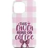 Watercolor Hearts Hugz Custodia per iPhone 13 Pro Max Carinissimo fiocco rosa cipria a quadretti This Mum Runs On Coffee