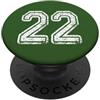 Numbers and Letters Numero 22 Grungy Bianco Sport Stile Squadra PopSockets PopGrip Adesivo