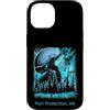 Port Protection Alaska Howling Wolf Moon Custodia per iPhone 14 Protezione del porto Alaska Lupo ululante Luna Foresta Amante della natura