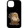 ghost cat stump stars cute Halloween pum Custodia per iPhone 14 Gatto fantasma su moncone con stelle