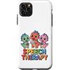 Happy Speech Path Designs Custodia per iPhone 11 Pro Max Carino Dinosaur Logopedia SLP Comunicazione
