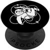 Animal Mood Studio Divertente bradipo viaggio umorismo percorso di volo grafica animale PopSockets PopGrip Adesivo