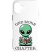 Librarian Bookworm Alien Birthday Holida Custodia per iPhone 16 Plus Divertente lettore di libri alieni lettura amante regalo uomo donna bambini