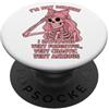 Vexibelle Inkoria Studio Scheletro ADHD Donna Divertente Caotica Ansiosa PopSockets PopGrip Adesivo