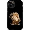 ghost cat stump stars cute Halloween pum Custodia per iPhone 11 Pro Gatto fantasma su moncone con stelle