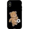 soccer animal ball fan football sport ho Custodia per iPhone X/XS Orso con calcio