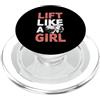 Empowered Athlete Strong Woman Lift Like A Girl Allenamento della forza Appassionato di fitness PopSockets PopGrip per MagSafe