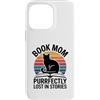 Mom Book Lover Library Custodia per iPhone 14 Pro Max Libro Mamma Purrfectly Perso In Storie Cat Reading