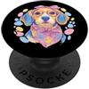 Girly Animal Lover Whimsical Portrait Gr Carino Pipistrello Pastello Fantasy Personaggio Animale Grafica Blu PopSockets PopGrip Adesivo