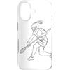 T-Shirts de Tifoso di lacrosse per Ragaz Custodia per iPhone 17 Lacrosse Girl Disegno di una linea per ragazze