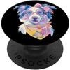 Kawaii Creature Lover Whimsical Portrait Carino Mostro Fantasy Personaggio Ritratto Grafico Arancione PopSockets PopGrip Adesivo