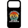 I Like Soccer And Maybe Like 3 People. Custodia per iPhone 17 Pro Max Mi piace il calcio e forse piace 3 Persone Retro Vintage