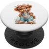 Highland Calf Co. Carino Highland mucca vitello tuta fiocco fascia PopSockets PopGrip Adesivo