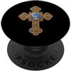 Stemma cristiano della Repubblica Democr Croce cristiana cattolica della Repubblica Democratica del PopSockets PopGrip Adesivo