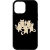 Y2K 90s Funny Cat Tomcat Kitten Art Custodia per iPhone 12 Pro Max 90s Y2K Carino Tomcats e gatti che ballano intorno a un pesce