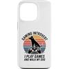Dog Lover Gamer Introvert Retro Sunset Custodia per iPhone 13 Pro Gioco introverso Gioco E Cammino Il Mio Cane