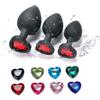SHUEHAF Tappi in silicone con gioielli rotondi in acrilico in diversi colori femmina e maschio kit di formazione strumenti di gioco S/M/L Plùg Anàlé Sèxtóysé Ànus Ṣēx ṭoys(Dark Purple-Gemstone colore è casual