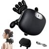 Sulobom Massaggiatore per collo a mano, massaggiatore per collo 4D con touch screen LED, massaggiatore Shiatsu portatile per collo e schiena,massaggiatore schiena e cervicali con calore,Pou riposare