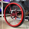 LQVAIPT Copricerchi for sedia a rotelle da 22/24 pollici, 1 paio di copricerchi antiscivolo resistenti all'usura, accessori for sedia a rotelle(Red,22in)