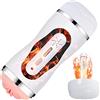 PureDouch Masturbtore per Uomini Automatico Sex Toys - Sexytoysys 3D Vagina Toys Sessuali per Uomini Forte Vibrazione 10 Modalità Funzione Masturbtore Pompa Pene Elettrica per Ingrandimento Riscaldamento