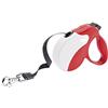 Ferplast Guinzaglio retraibile per cani AMIGO TAPE S, Fettuccia allungabile, 5 m, max 15 kg, Rosso