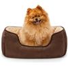 lionto Cuccia Cane 2-in-1 Effetto Scamosciato, 60 x 50 cm, Marrone/Beige