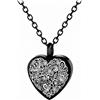 GKYQVE Collana commemorativa in acciaio inox a forma di cuore per conservare ceneri e pellicce, medaglioni per cremazione, collana commemorativa
