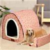 qing yun Cuccia per cani di taglia grande, lussuosa, calda, con cuscino, XL, XXL, per interni, per cani, gatti, igloo, per interni ed esterni, lavabile (XL, 75 x 57 x 55 cm, E)