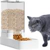 Fabixoin Dispenser d'Acqua Automatico per Cani e Gatti - Set Mangiatoia per Animali Domestici - Alimentatore a Gravità 3,8 L