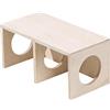 Generisch Hamster 2 Chamber Tunnel House - 9,84 pollici Hamster Tunnel Shelter | Wood Pet Hideouť - Wooden Small Animal House with Two Chambers Easy Clean Nesting Rest Play Habitat Use