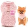 SMALLLEE_LUCKY_STORE Pet Sherpa Maglione in pile con dolcevita e anello a D per cani di piccola taglia gatto, cucciolo Yorkie Chihuahua vestiti caldi autunnali e invernali, rosa, M