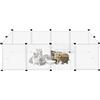 UISEBRT Recinto per conigli, recinto in rete per porcellini d'india, recinto per piccoli animali con porta, recinto per cuccioli, recinto per animali di piccola taglia per interni ed esterni