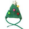 BINGGA Cappello per cani colorato pompon cappello copricapo Natale animale domestico albero di Natale pompon copricapo forniture costume partito