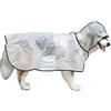 GUOCU Copertura Antipioggia Impermeabile Abbigliamento da passeggio per cani con cappuccio, Trasparente Ultralight Poncho Antipioggia per cani di taglia media e grande Alaska, Labrador Nero 9
