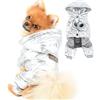 PAIDEFUL Cappotto Invernale Impermeabile per Cani di Piccola Taglia Giacca con Cappuccio Piumino per Cucciolo Chihuahua Vestiti per Il Freddo Abbigliamento per Gatti Tuta da Neve Antivento Argento XL